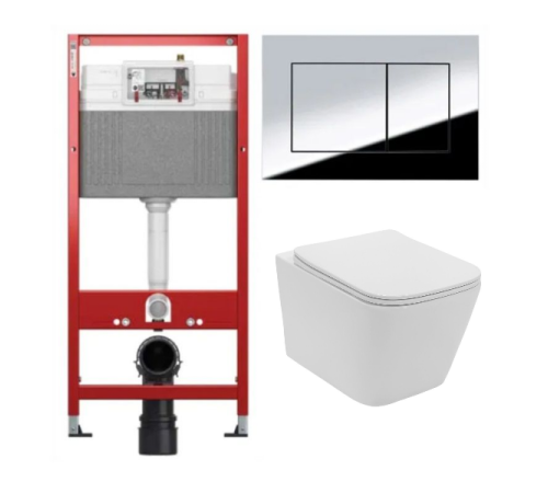 Комплект: инсталляция Tece 9400412 с подвесным унитазом Lekvo T-202