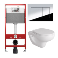 Комплект: инсталляция Tece 9400412 с подвесным унитазом Teymi Hanna Pro T40901