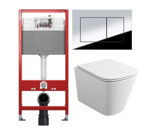 Комплект: инсталляция Tece 9400412 с подвесным унитазом Teymi Helmi S T40302