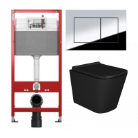 Комплект: инсталляция Tece 9400412 с подвесным унитазом Teymi Helmi S T40302MB