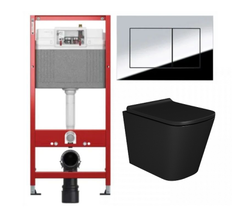 Комплект: инсталляция Tece 9400412 с подвесным унитазом Teymi Helmi S T40302MB