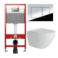 Комплект: инсталляция Tece 9400412 с подвесным унитазом Teymi Lina Pro T40106