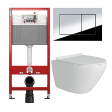 Комплект: инсталляция Tece 9400412 с подвесным унитазом Teymi Lina Pro T40106