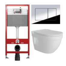 Комплект: инсталляция Tece 9400412 с подвесным унитазом Teymi Vitra Pro T40806