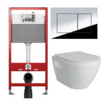Комплект: инсталляция Tece 9400412 с подвесным унитазом Teymi Vitra T40804