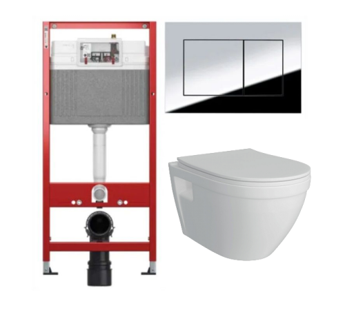 Комплект: инсталляция Tece 9400412 с подвесным унитазом Teymi Vitra T40804