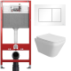 Комплект: инсталляция TECEbase kit 9400413 с белой кнопкой и подвесным унитазом Teymi Kati T40701