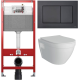 Комплект: инсталляция Tece с кнопкой 9400414 и подвесным унитазом Teymi Vitra T40804