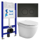 Комплект: инсталляция Teymi Aina 50 T70033 с кнопкой T70103BM и подвесным унитазом Teymi Iva T40601