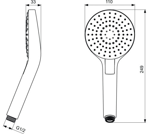 Ручная лейка Ideal Standard Idealrain Evo Round L3 B2231AA