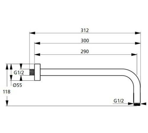 Кронштейн для душа Ideal Standard Idealrain B9444AA    300мм