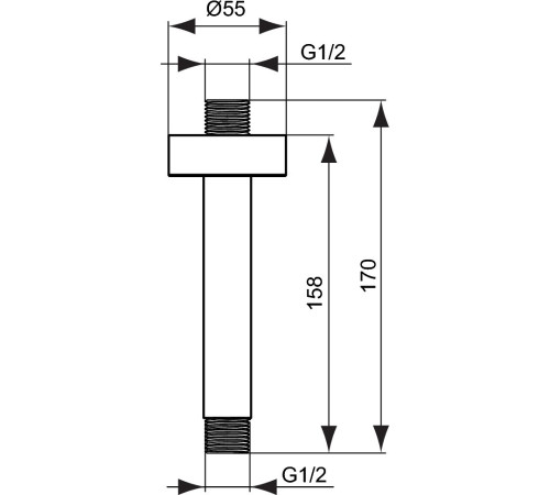 Кронштейн для душа Ideal Standard Idealrain B9446AA    150мм