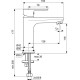 Смеситель для умывальника  Ideal Standard   CERAFINE O Black     BC554XG 