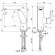 Смеситель для умывальника  Ideal Standard   Cerafine O  BC555AA 