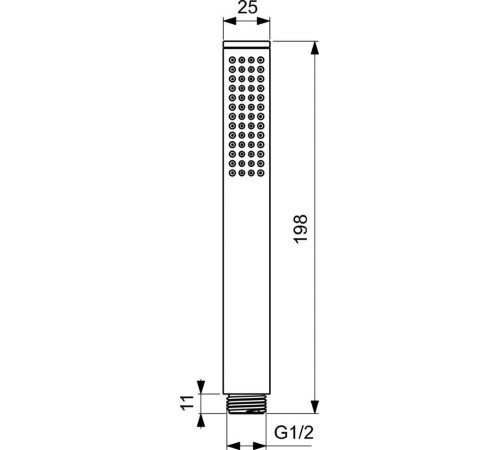 Ручная лейка Ideal Standard Idealrain Black BC774XG