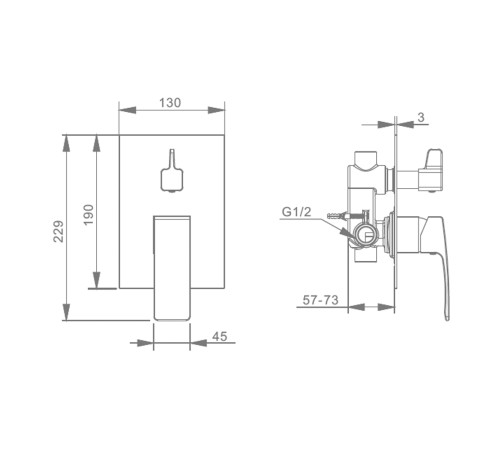 Душевая система скрытого монтажа Raglo R01272.053040.09