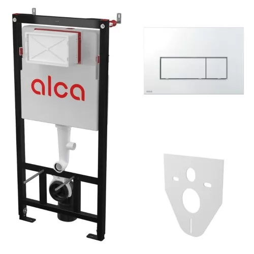Инсталляция для подвесного унитаза AlcaPlast AM101/1120+M571+M91 с кнопкой