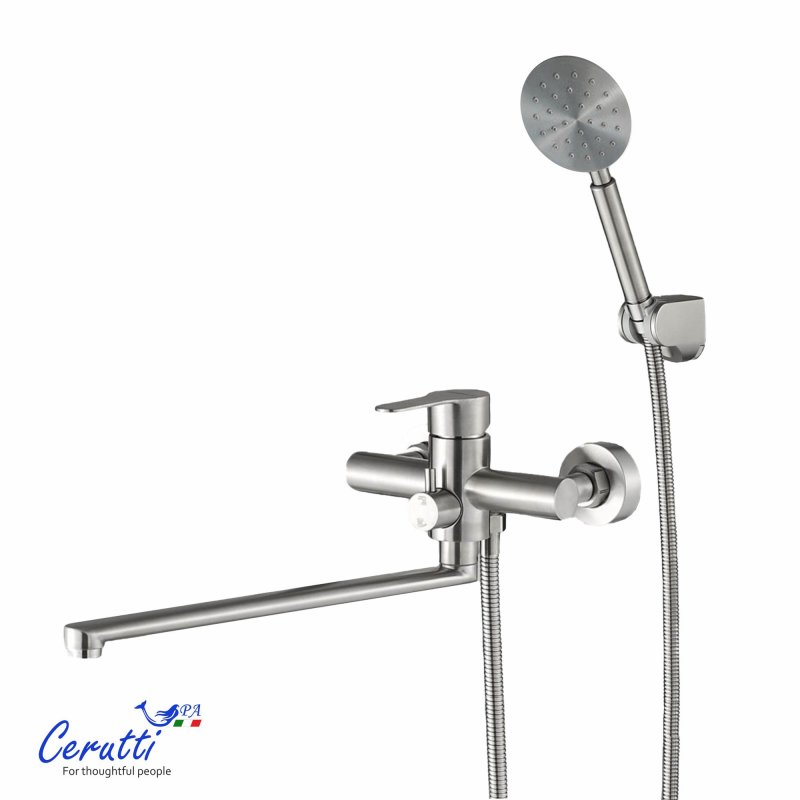 Смеситель для ванны Cerutti OVIDIO VXLBN CT12085 матовый никель