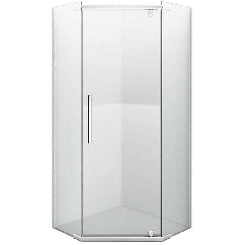 Душевой уголок Iva E1PC90C  90x90 сатиновый профиль прозрачное стекло