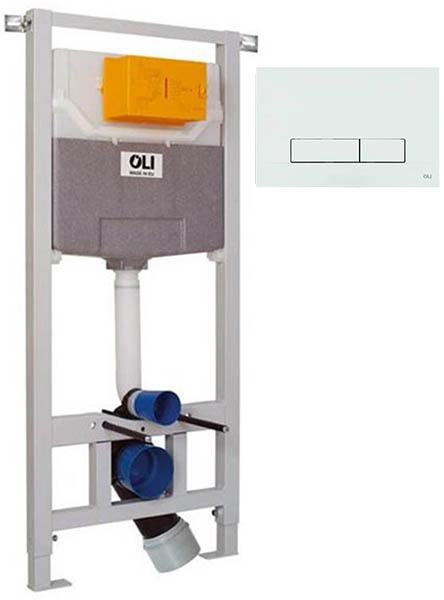 Инсталляция для подвесного унитаза OLI Expert 120 885052 + клавиша смыва Narrow 152939
