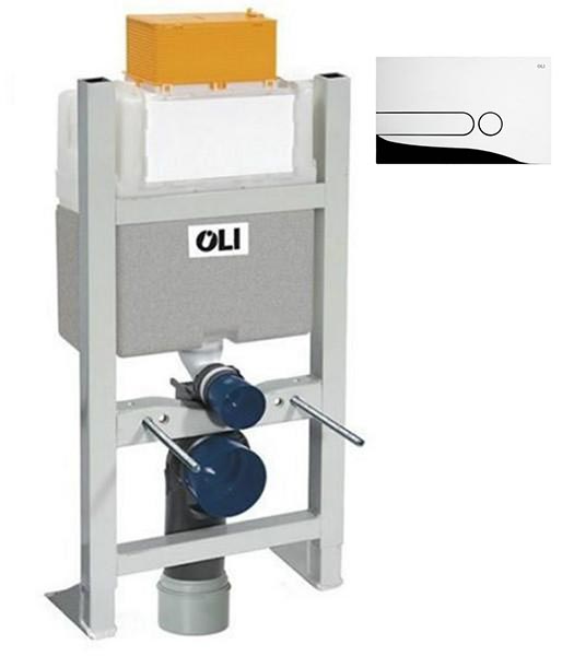 Инсталляция для подвесного унитаза OLI Expert 82 885065 + клавиша смыва Iplate 670004