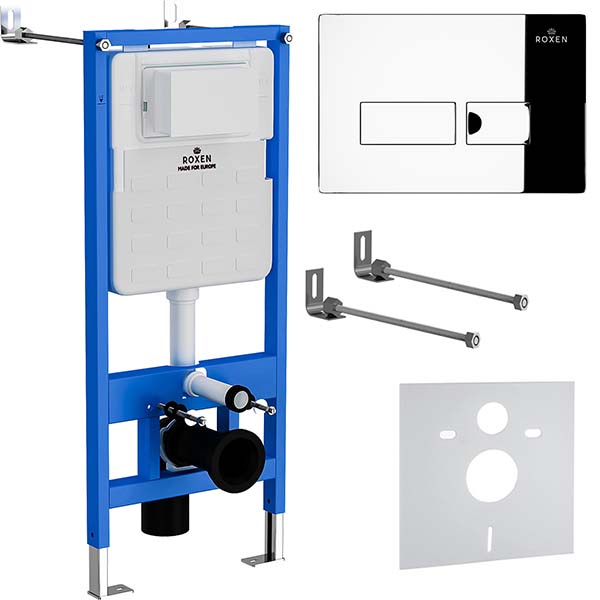 Инсталляция для подвесного унитаза 4 в 1 Roxen StounFix Dual Fresh 852222 с аромадозатором