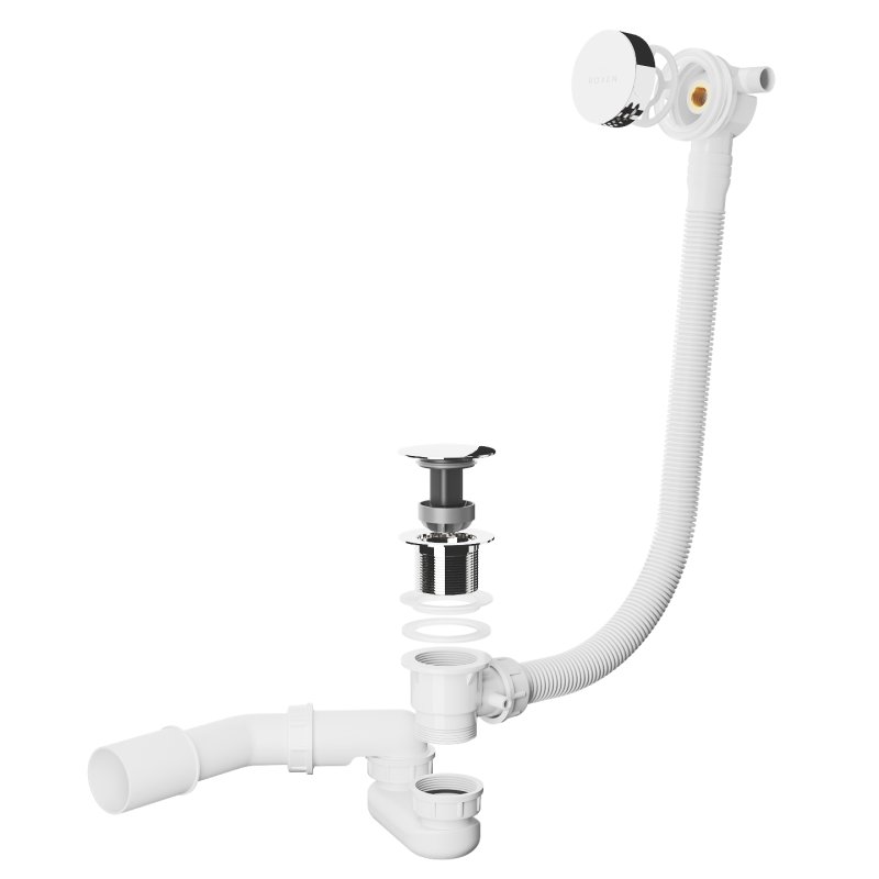 Сифон для ванны Roxen R70S-CH с функцией наполнения воды