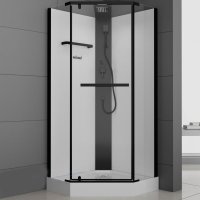 Душевая кабина ODA H101B 100x100 стекла прозрачные, профиль черный