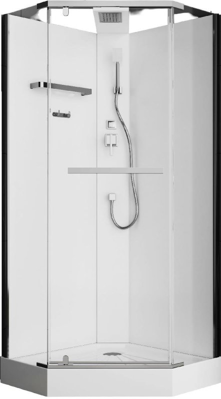 Душевая кабина ODA H901 90x90 стекла прозрачные, профиль хром