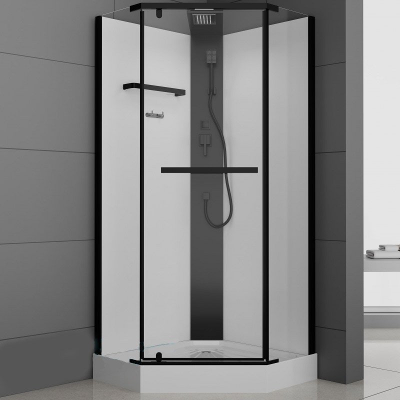 Душевая кабина ODA H901B 90x90 стекла прозрачные, профиль черный