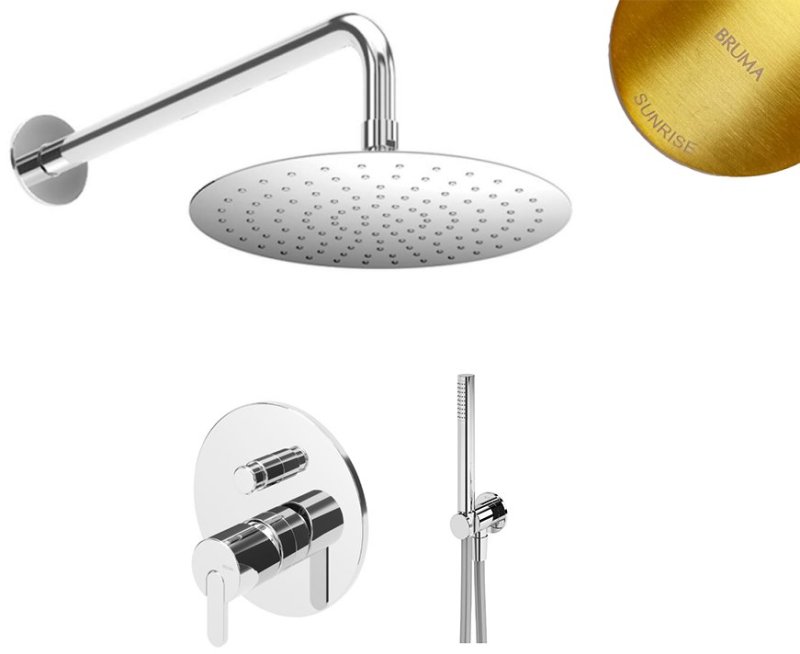 Душевая система скрытого монтажа Bruma Adagio Set 1455265SR+1455914SR+1671301SR Sunrise (3 в 1)