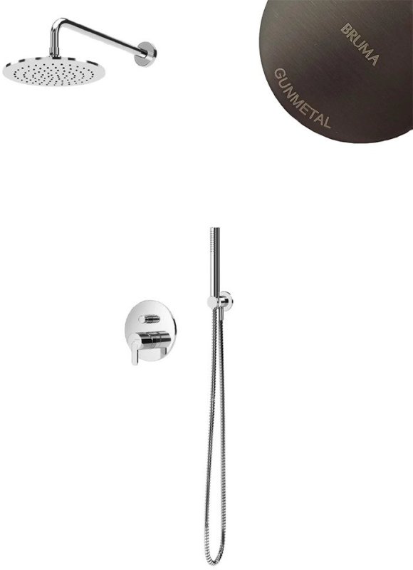 Душевая система скрытого монтажа Bruma Elo Leaf Gunmetal 1677221MG