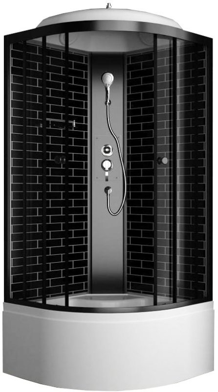 Душевая кабина ODA 5001BT 90x90 тонированное стекло / черный профиль