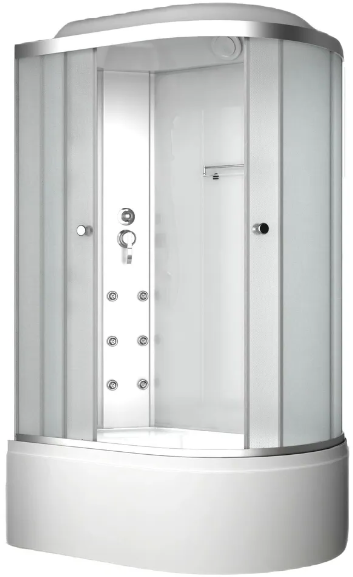 Душевая кабина ODA 8037BML 120x80 левая, стекла матовые, профиль хром