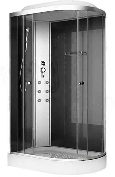 Душевая кабина ODA 8037NTL  левая   120x80 тонированное стекло / хромированный профиль