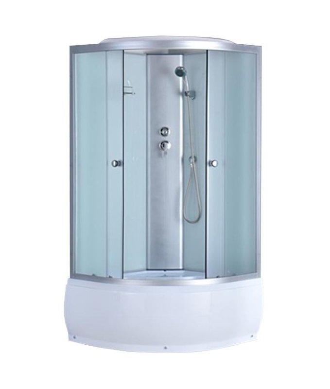 Душевая кабина ODA 8402-100BM 100x100 стекла матовые, профиль хром