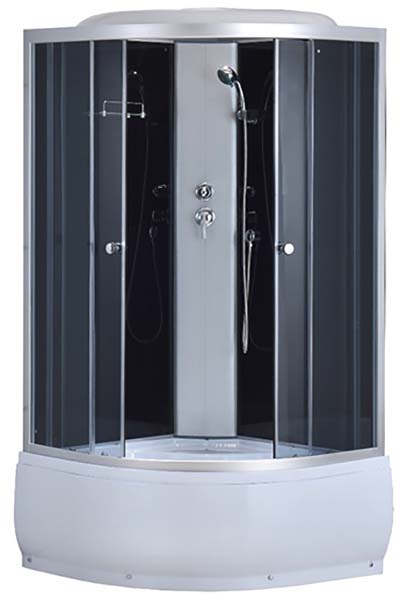 Душевая кабина ODA 8402-100BT 100x100 стекла тонированные, профиль хром