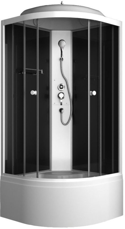 Душевая кабина ODA 8500BT 85x85 стекла тонированные, профиль белый
