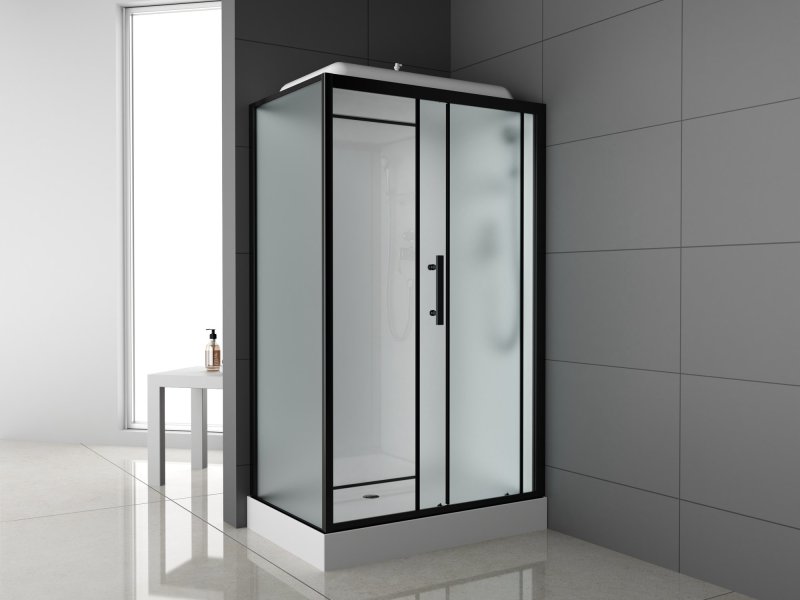 Душевая кабина ODA 8801MR 120x80 матовое стекло / черный профиль (правая)