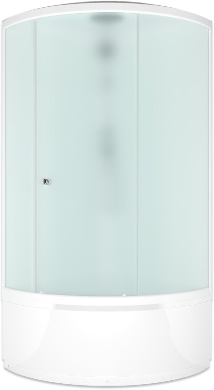 Душевая кабина Domani-Spa Simple high (DS01Sm99HWM00-V1.2) 90x90 матированное стекло / белые стенки с крышей