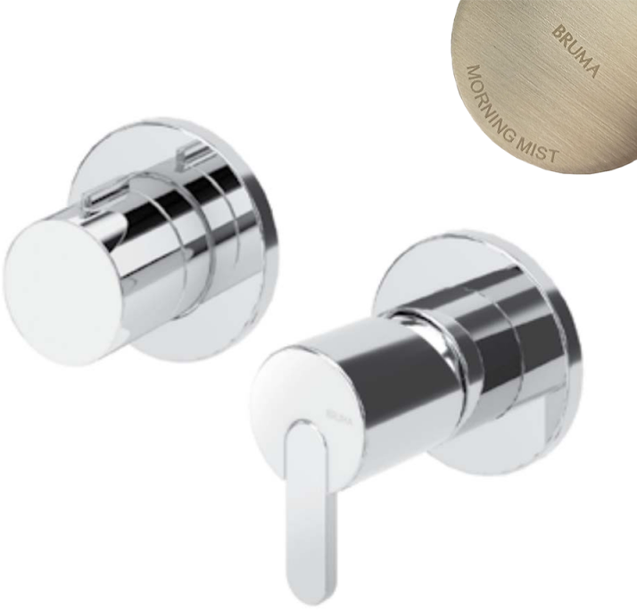 Смеситель встраиваемый Bruma Leaf Morning Mist 1673123MM  на 3 функции