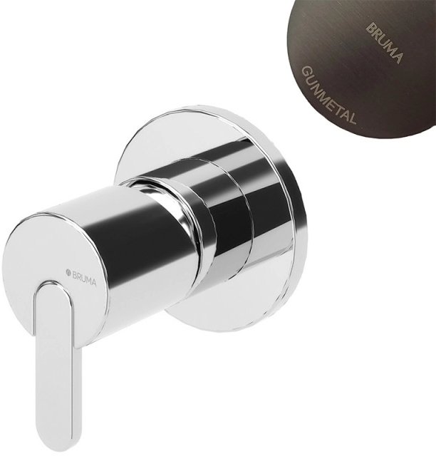 Внешняя часть смесителя встраиваемого Bruma Leaf Gunmetal E1671201MG